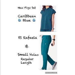 Figs XS Caribbean Blue Rafaela/Small Regular Yolas